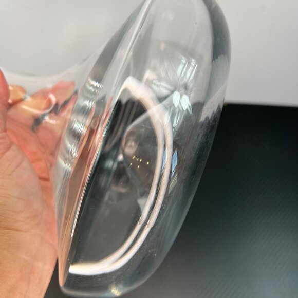 Glass Wine Decanter Carafe Vase Made In Germany Concave Bottom Wide Base - Picture 7 of 11